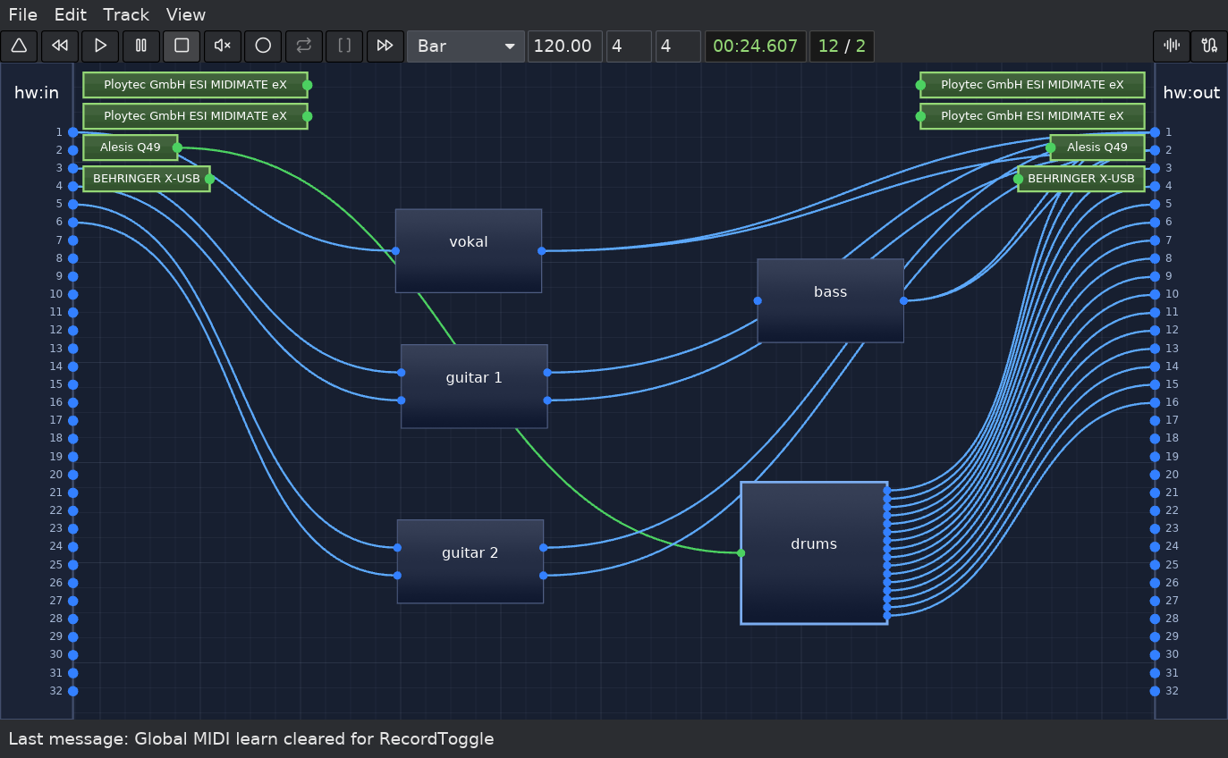 Routing and mixing interface