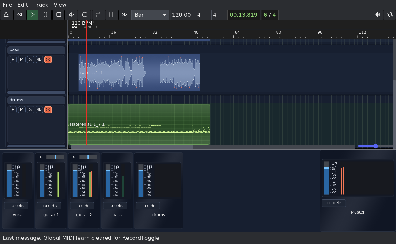 Core DAW Workflow Interface